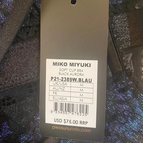 Pleasure State Miko Miyuki Soft Cup Bra Black Aurora - Picture 9 of 13